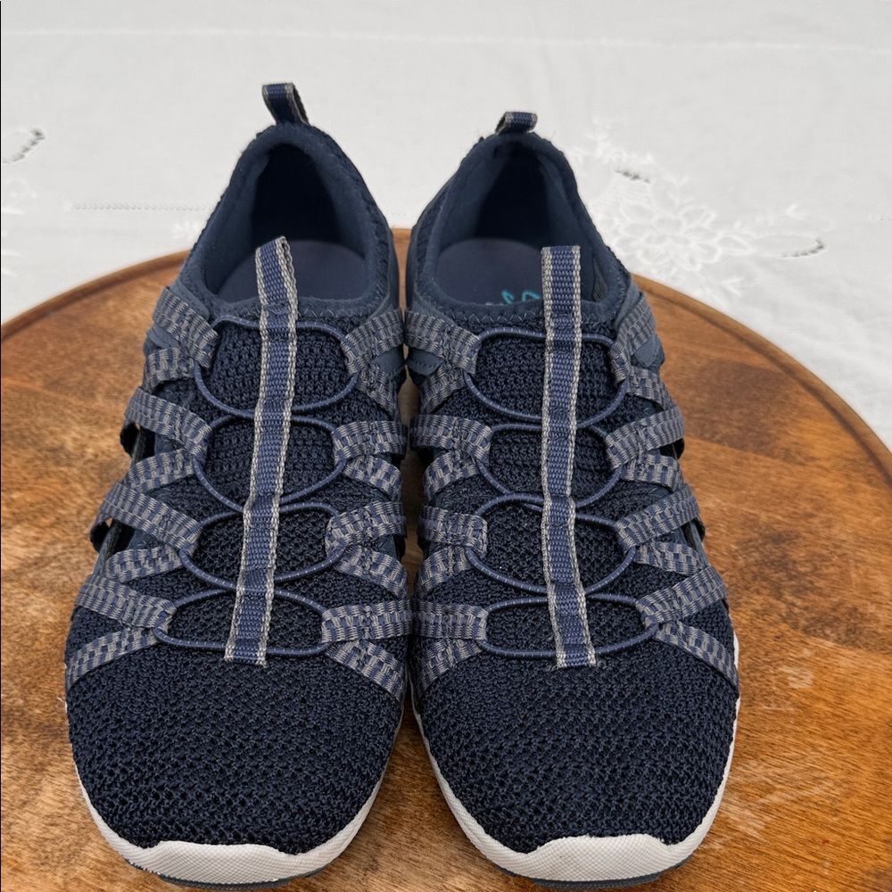 Skechers Shoes Wm 9.5 Reggae Fest 2.0 Happy Getaway Navy Blue Sneakers - Picture 3 of 11